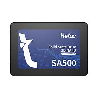накопитель ssd netac 240gb sa500 series 2.5", sata-iii, r/w 520/450mb/s, 3d nand, 120tbw (nt01sa500-240-s3x)