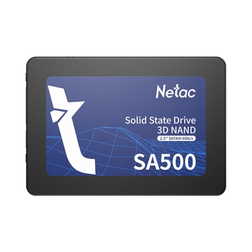 накопитель ssd netac 240gb sa500 series 2.5", sata-iii, r/w 520/450mb/s, 3d nand, 120tbw (nt01sa500-240-s3x)