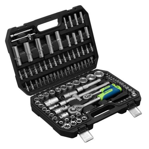 набор инструментов сибртех 13389 108 предметов 1/2", 1/4" в кейсе фото 8