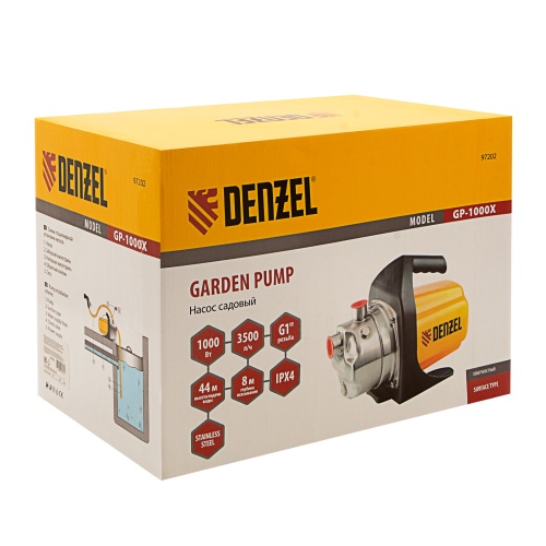садовый поверхностный насос denzel gp 1000х 97202 фото 4