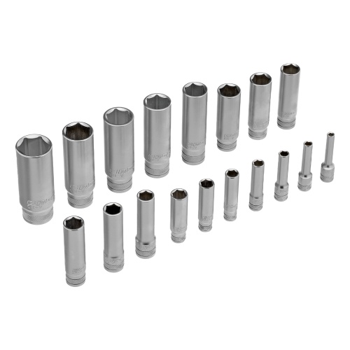 набор инструментов gross 14157 216 предметов 1/2" 3/8" 1/4" в кейсе фото 2