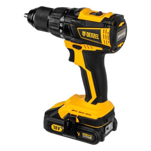 дрель-шуруповерт аккумуляторная denzel bldl-ib-18-02 18в 26121 фото 7