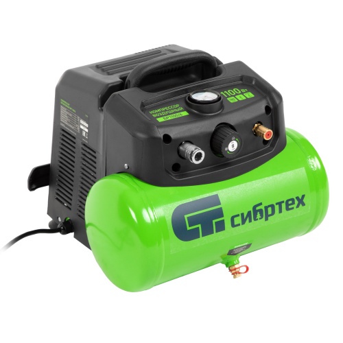 компрессор воздушный безмаслянный сибртех bl 1100/6 фото 9