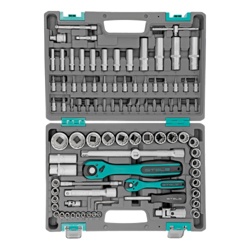 набор инструментов stels 94 предмета 1/2", 1/4", 12 гранные головки 14118 фото 8