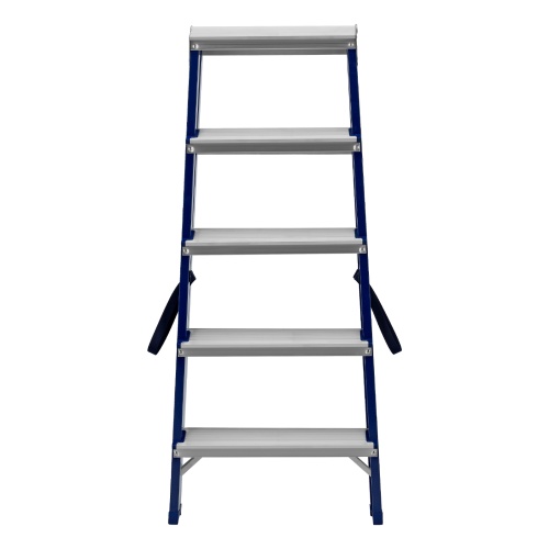 стремянка стальная сибртех 97935 5 ступеней, двухсторонняя с надежной фиксацией фото 8