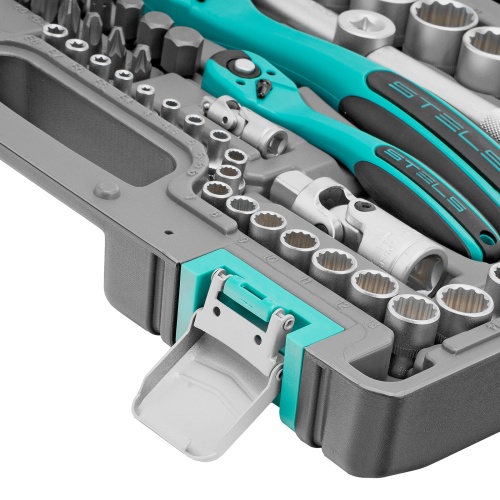 набор инструментов stels 14122 109 предметов 1/2", 1/4" в кейсе фото 6