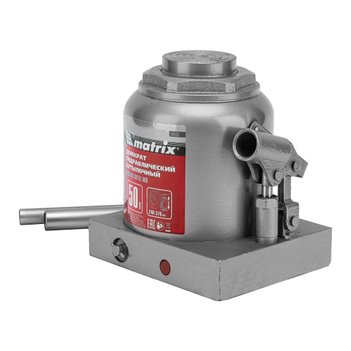 домкрат гидравлический бутылочный matrix 50 т 240-370 мм