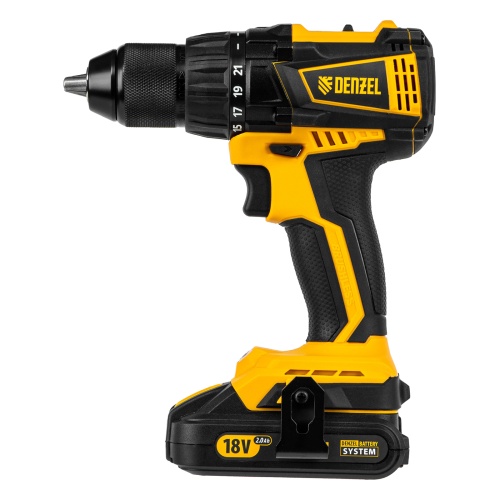 дрель-шуруповерт аккумуляторная denzel bldl-ib-18-02 18в 26121 фото 6