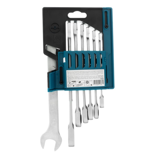 набор ключей комбинированных трещоточных gross 14859 8-19 мм 7 шт фото 3