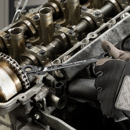 набор ключей комбинированных, трещоточных шарнирных matrix 14798 13 шт фото 3