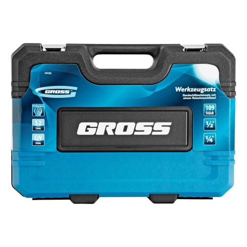 набор инструментов gross 109 предметов 1/2", 1/4" фото 7