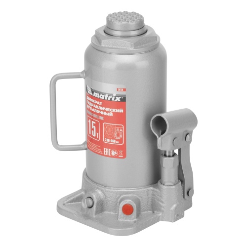 домкрат гидравлический бутылочный matrix 15 т 230-460 фото 10