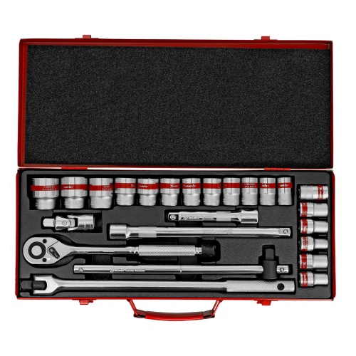 набор торцевых головок с трещоткой matrix 13582 1/2" 24 предмета фото 10