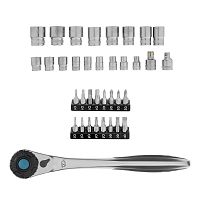 набор торцевых головок с трещоткой gross 14144 1/2" 36 предметов