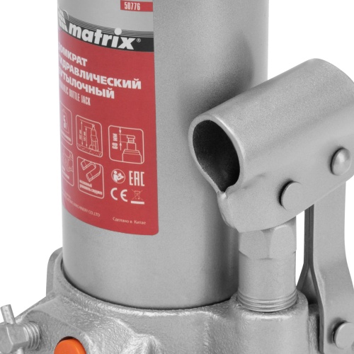 домкрат гидравлический бутылочный matrix 5 т 197-382 фото 2