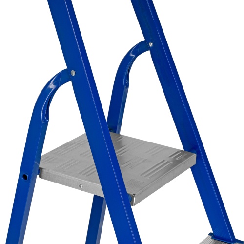 стремянка сибртех 8 ступеней стальной профиль / алюминиевые ступени 97958 фото 5