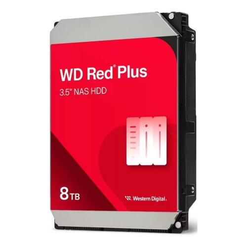 серверные жесткий диск hdd western digital sata-iii 8tb nas red plus, 5640rpm, 256mb 3.5" (wd80efpx)