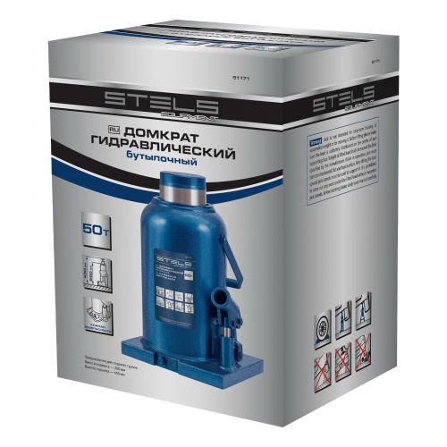 домкрат гидравлический бутылочный stels 50 т 280-450 мм фото 6
