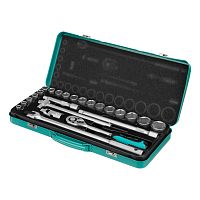 набор торцевых головок с трещоткой stels 13578 1/2" 24 предмета
