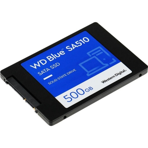 накопитель ssd western digital 500gb blue sa510 2.5", sata-iii, r/w 560/510mb/s, 200tbw (wds500g3b0a) фото 3