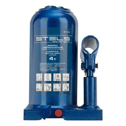 домкрат гидравлический бутылочный телескопический stels 4 т 170-420 фото 9