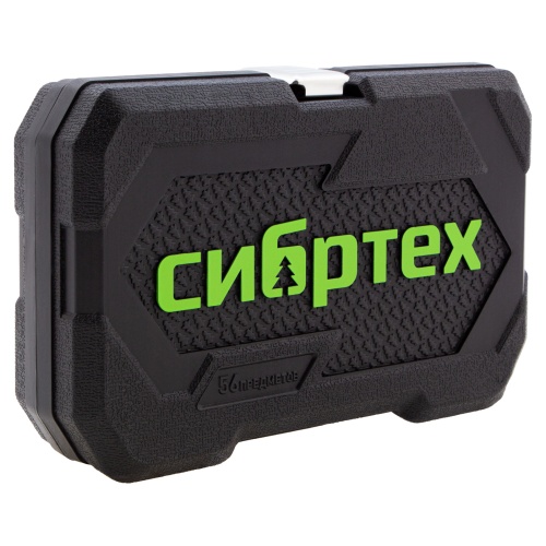 набор инструментов сибртех 56 предметов 1/4" фото 2