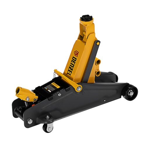 домкрат гидравлический подкатной denzel 2,8 т 135-385 мм в кейсе фото 7