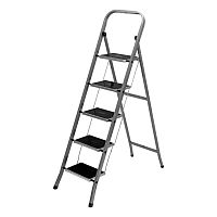 стремянка сибртех 5 ступени с полимерными ковриками 97870