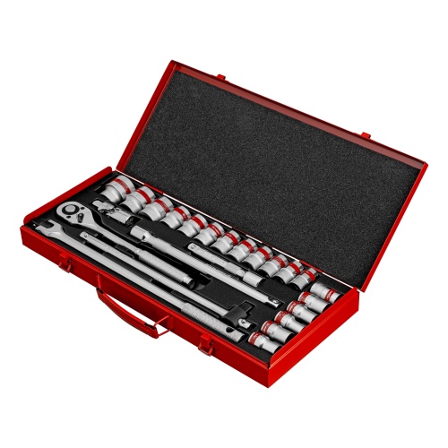 набор торцевых головок с трещоткой matrix 13582 1/2" 24 предмета