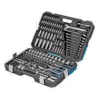 набор инструментов gross 14157 216 предметов 1/2" 3/8" 1/4" в кейсе