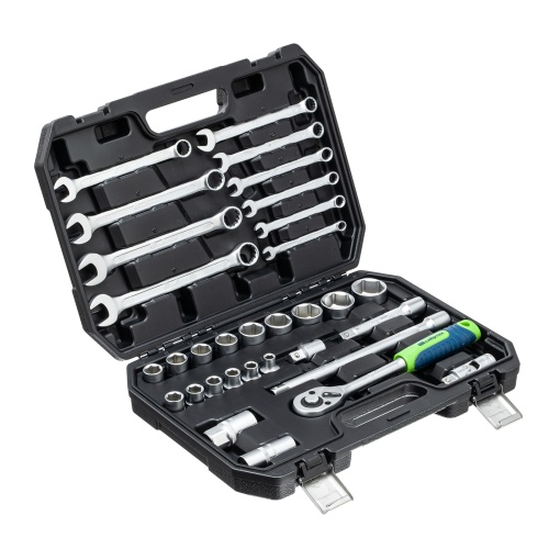 набор инструментов сибртех 32 предмета 1/2" в кейсе