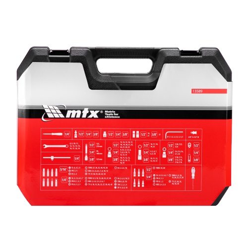 набор инструментов mtx 1/2", 3/8", 1/4" 215 предметов пластиковый кейс фото 7
