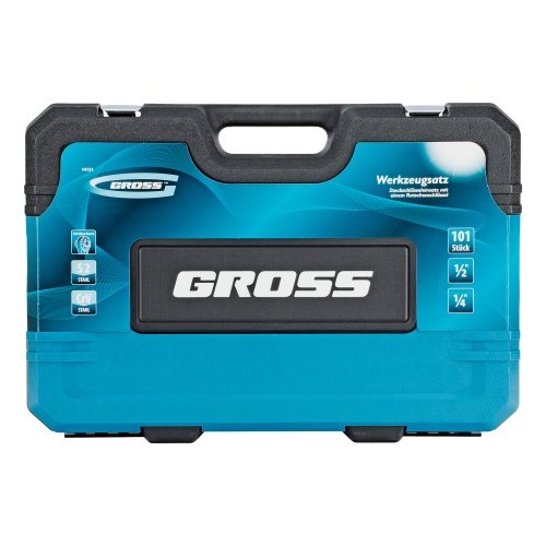 набор инструментов gross 14151 101 предмет 1/2", 1/4" в кейсе фото 7