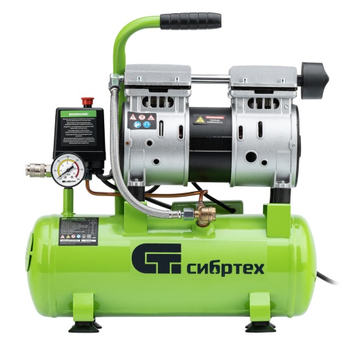 компрессор безмаслянный сибртех мб 750/10 фото 7