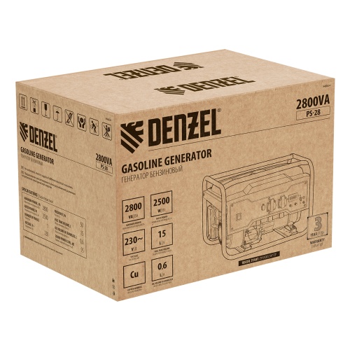генератор бензиновый denzel ps 28 946824 2800 вт фото 5