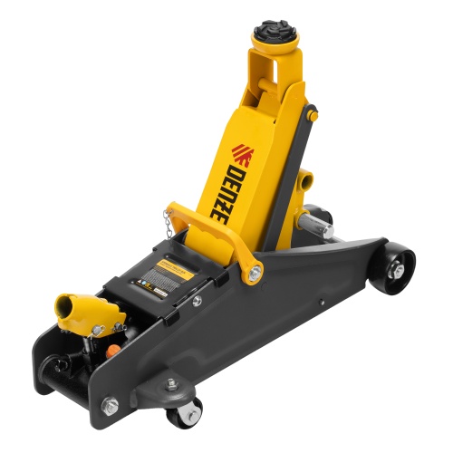 домкрат гидравлический подкатной denzel 2,8 т 135-385 мм с фиксатором фото 10