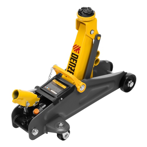 домкрат гидравлический подкатной denzel 2 т 130-330 мм в кейсе фото 7