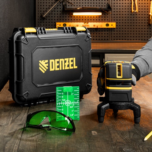 лазерный уровень denzel lx 06 green 30 м фото 3