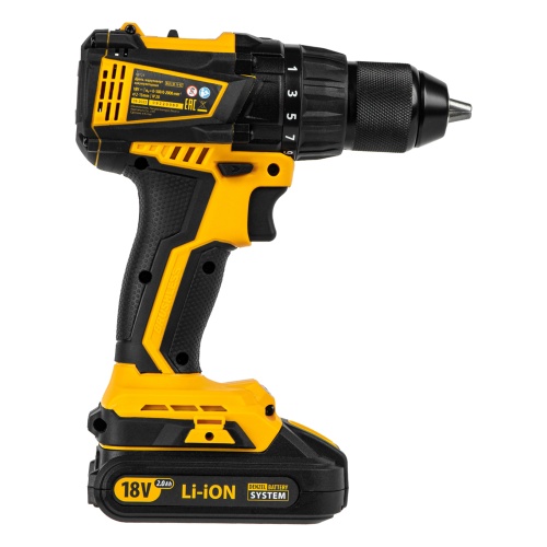 дрель-шуруповерт аккумуляторная denzel bldl-ib-18-02 18в 26121 фото 10