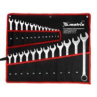 набор ключей комбинированных matrix 6-32 мм 25 шт матовый хром