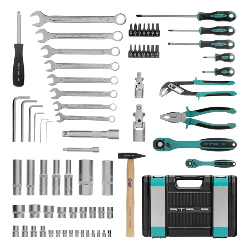 набор инструментов stels 14116 76 предметов 1/2", 1/4", 12 гранные головки фото 9