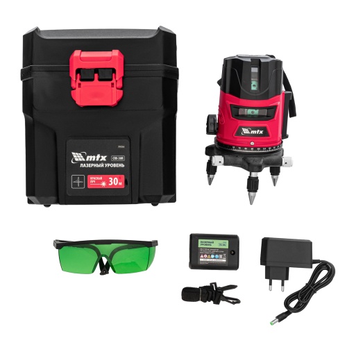 лазерный уровень mtx crl-30g 30 м зеленый луч, аккумулятор li 2400 mah фото 3