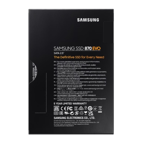 накопитель ssd samsung 500gb 870 evo 2.5" sata-iii, r/w 560/530mb/s, 300tbw, rtl (mz-77e500bw) фото 5