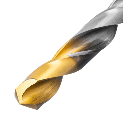 набор сверл по металлу denzel р6м5-tin 1-13 мм golden tip 25шт фото 10