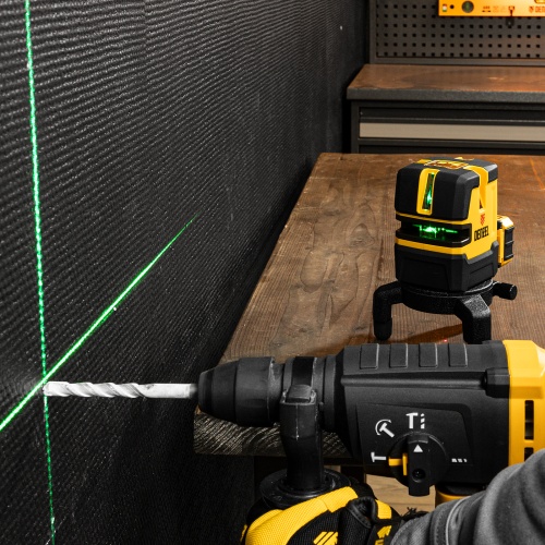 лазерный уровень denzel lx 06 green 30 м фото 2