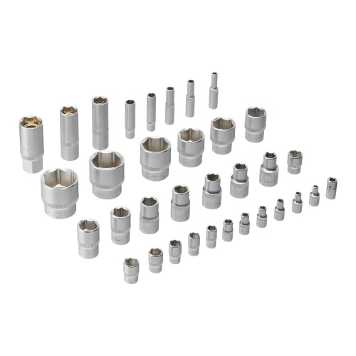 набор инструментов denzel 1/2", 1/4" crv s2 84 предмета пластиковый кейс фото 4