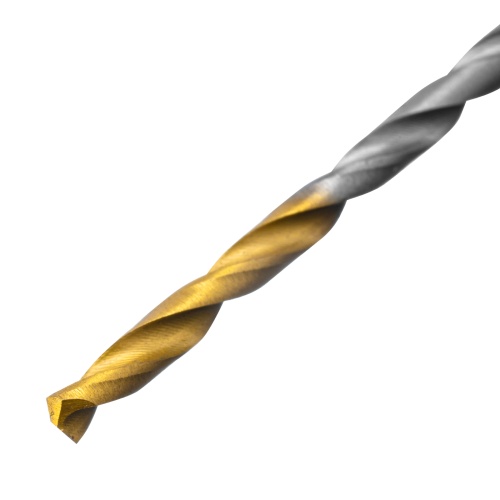 набор сверл по металлу denzel р6м5-tin 1-13 мм golden tip 25шт фото 4