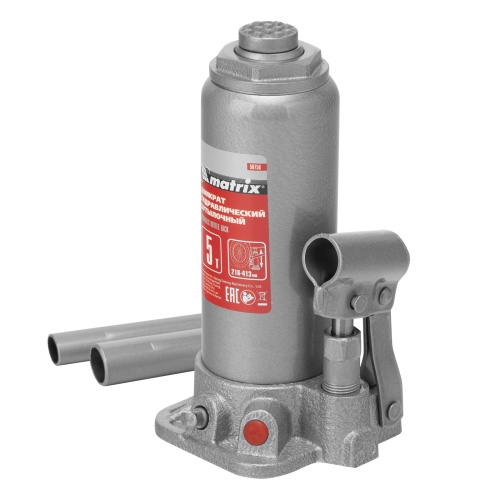 домкрат гидравлический бутылочный matrix 5 т 216-413 фото 10
