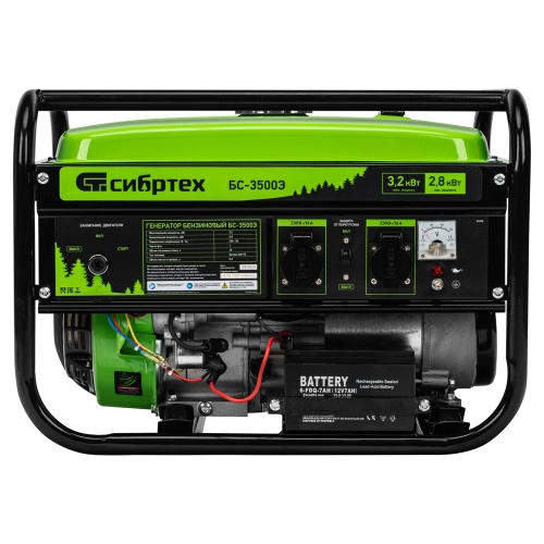 генератор бензиновый сибртех бс-3500э 3200 вт фото 8
