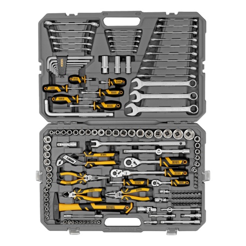 набор инструментов denzel 1/2", 1/4", 3/8" crv s2 144 предмета пластиковый кейс фото 9